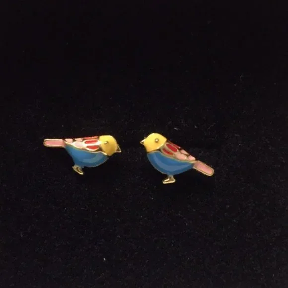Anthro Cute Bird Stud Earrings - Picture 5 of 5